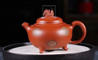 《獅韻》紫砂壺全手工茶壺老師小紅泥,絞泥(段泥、紫泥、綠泥等)壺  《獅韻》紫砂壺全手工茶壺老師小紅泥,絞泥(段泥、紫泥、綠泥等)壺