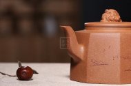 《八方來財》宜興紫砂壺工藝美術(shù)師手工金降坡泥泡茶壺茶具八方
