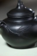 《雅竹》宜興紫砂壺工藝美術師手工嫣紅朱泥還原燒泡茶壺茶具創(chuàng)新壺