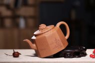 《八方來財》宜興紫砂壺工藝美術(shù)師手工金降坡泥泡茶壺茶具八方