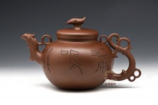 《鳳鳴壺》(高振宇刻繪)宜興紫砂壺周桂珍大師原礦紫泥全手工  《鳳鳴壺》(高振宇刻繪)宜興紫砂壺周桂珍大師原礦紫泥全手工