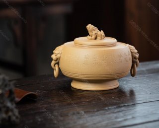 雙耳獸首汲古茶倉  雙耳獸首汲古茶倉