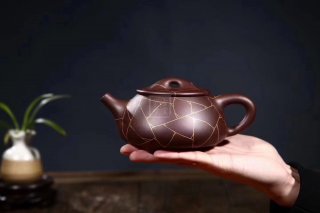 《金絲石瓢》宜興紫砂茶壺工藝美術師保真純手工紫泥石瓢  《金絲石瓢》宜興紫砂茶壺工藝美術師保真純手工紫泥石瓢