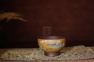《彩繪主人杯紫砂品茗杯》宜興紫砂茶壺紫砂工藝美術(shù)師  《彩繪主人杯紫砂品茗杯》宜興紫砂茶壺紫砂工藝美術(shù)師