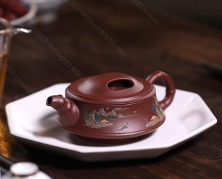 泥繪牛蓋壺  泥繪牛蓋壺