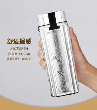 《純銀保健杯》本色宜興紫砂壺全手工茶具  《純銀保健杯》本色宜興紫砂壺全手工茶具