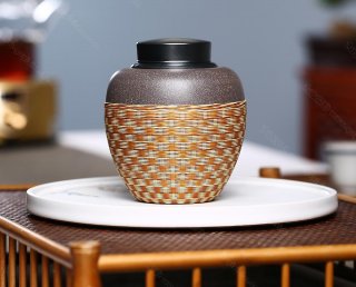 竹編茶葉罐  竹編茶葉罐