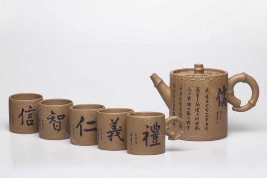 竹簡紫砂壺具  竹簡紫砂壺具