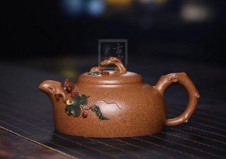 《閑情逸致》宜興紫砂壺全手工工藝美術師茶具純泡茶壺七彩桂花砂  《閑情逸致》宜興紫砂壺全手工工藝美術師茶具純泡茶壺七彩桂花砂