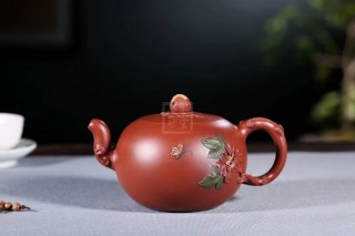 《添香》宜興名家楊軍保工藝美術(shù)師手工一粒珠紫砂壺茶壺大紅袍  《添香》宜興名家楊軍保工藝美術(shù)師手工一粒珠紫砂壺茶壺大紅袍