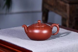 《游龍如意》宜興紫砂壺全手工茶壺名師老師大紅袍  《游龍如意》宜興紫砂壺全手工茶壺名師老師大紅袍