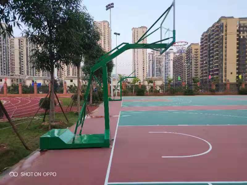 龍崗北小學小箱籃球架項目安裝完畢-【玉峰體育】